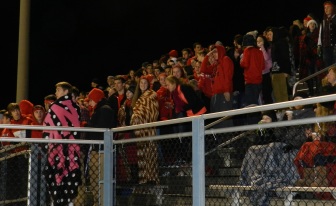 Saucon Valley's student cheering section, known as "The Jungle."