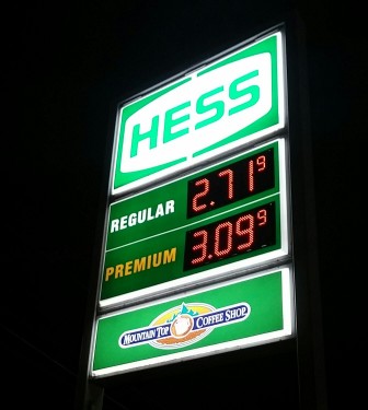 A gallon of regular unleaded gasoline was selling for $2.71 at the Hess station on Rt. 378 in Lower Saucon Township Friday.