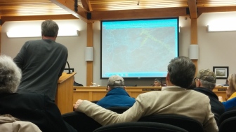 Lower Saucon Township landowner Mike Kiefer addresses township council about the proposed PennEast natural gas pipeline that would cross his property.