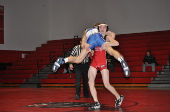 Jack Hill of Saucon Valley gives his team a lift.