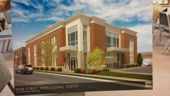 A redesigned artist's rendering of a proposed downtown professional building was presented by developer Lou Pektor at the Jan. 13, 2015 Hellertown Planning Commission meeting.