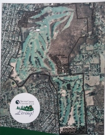 An aerial overview of the proposed Silver Creek Country Club Living condominium development that--if approved--would be built on club land in Lower Saucon Township.