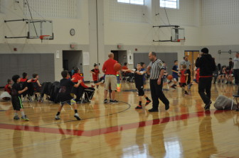 Saturday morning basketball in the Saucon Valley Middle School gym