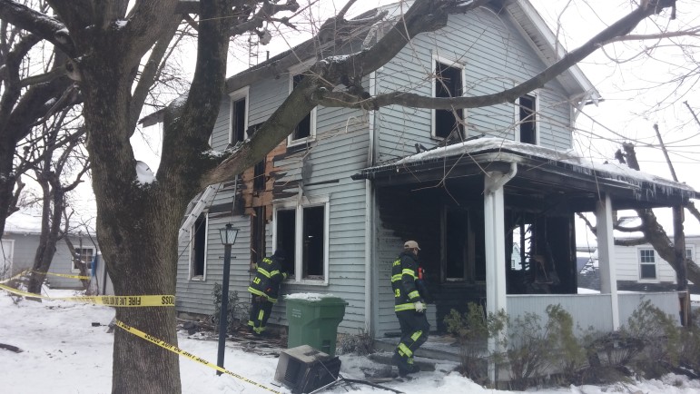 A blaze consumed a home at 1426 E. Unversity Avenue in Lower Saucon Township on Feb. 9.