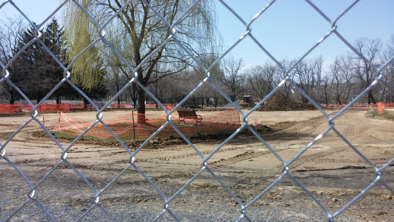 Water Street Park in Hellertown closed April 1 for a lengthy construction project that will include an expansion of the parking area used by rail trail visitors.