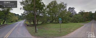 The intersection of Apple Street and Lower Saucon Road in Lower Saucon Township