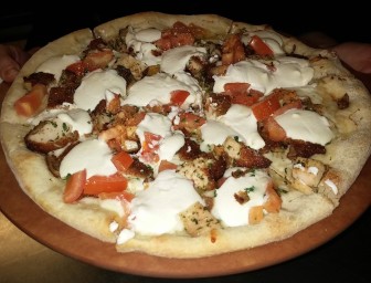 Chicken Milanese is one the gourmet white pizzas on the new menu at Cafe Erica in Hellertown.