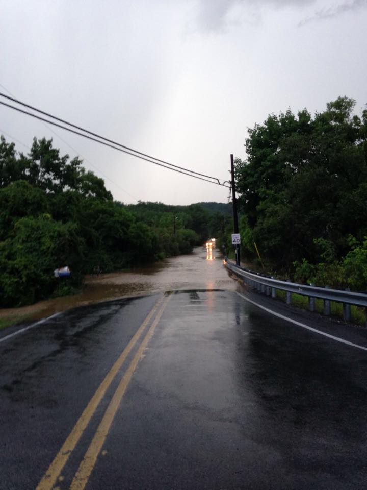 Flooding in eastern Lower Saucon Township