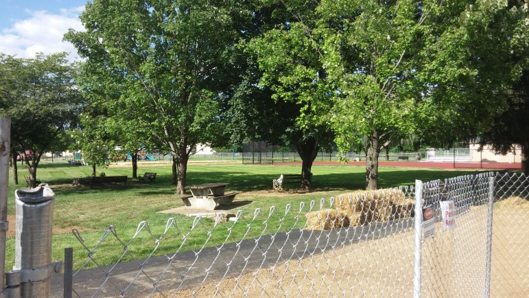 The improvements at Water Street Park in Hellertown included installation of a new basketball court.