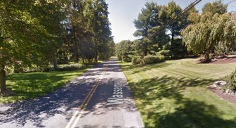 Lower Saucon Township Police say this stretch of Wassergass Road was the scene of an accident involving a car and a riding mower on Friday, Aug. 21, 2015.