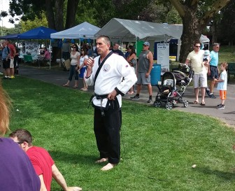 Phil Geiter leads a tang soo do demonstration at Hellertown-Lower Saucon Community Day in Aug. 2014 (FILE PHOTO).