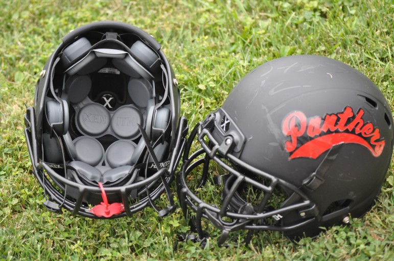 Inside and out Saucon Valley Youth Football has upgraded their helmets to a more shock-resistant brand.