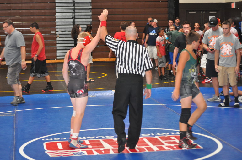 Scrapper Dane Csenscits with a victory