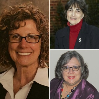 Clockwise: Donna Louder, Sandra Yerger and Priscilla deLeon are the all-female winners of a hotly-contested race for three open seats on Lower Saucon Township Council, according to unofficial election results.