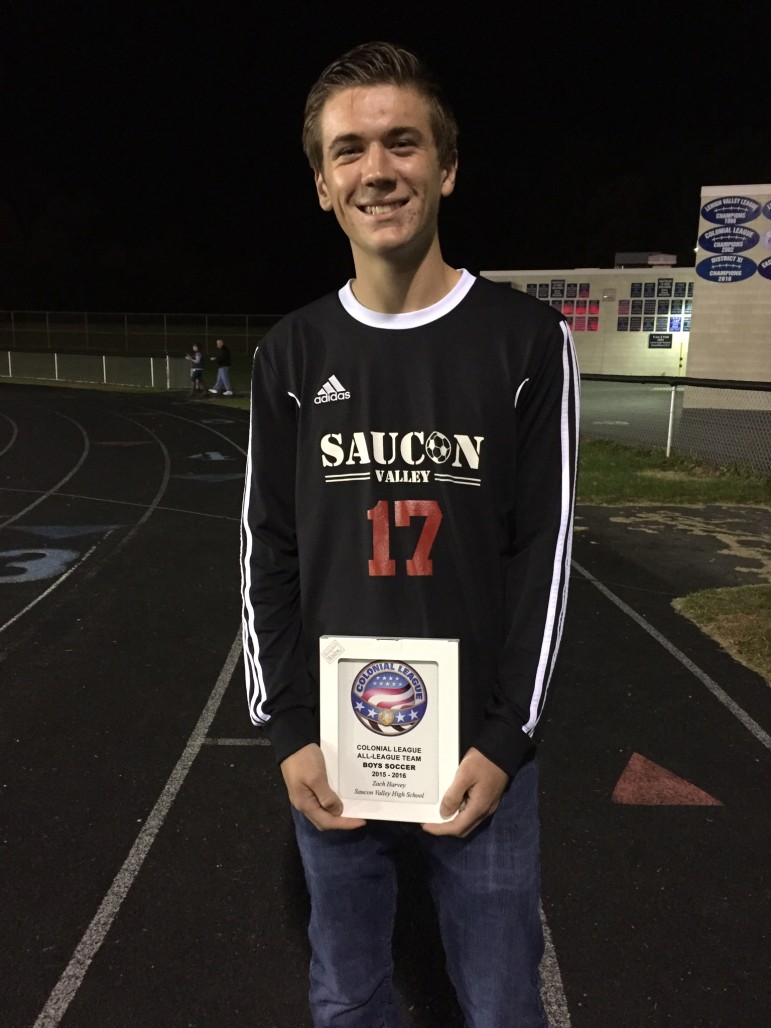 Saucon Valley junior, Zach Harvey, was recently named to the 2015 1st Team All Colonial League