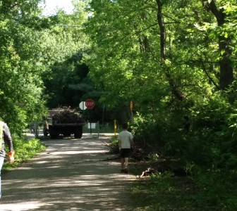 The Meadows Road crossing on the Saucon Rail Trail in Lower Saucon Township.