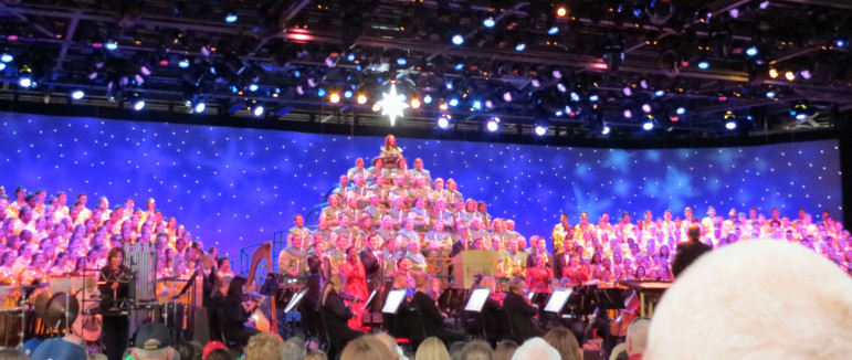 The Saucon Valley High School Chorus performs at the Candlelight Processional at Disney's EPCOT Center in Orlando, Fla.