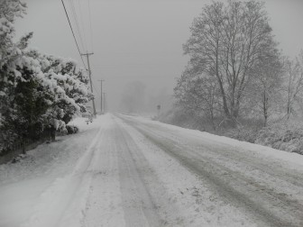 A snow-covered road (FILE PHOTO)