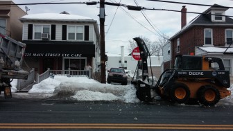 Snow is removed from Main Street in Hellertown (FILE PHOTO)