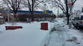 Snow blankets Detwiller Plaza and Easton Road in Hellertown (FILE PHOTO)