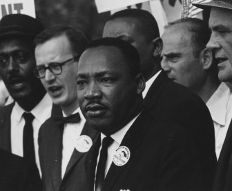 Dr. Martin Luther King Jr. at a civil rights march in Washington, D.C.