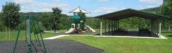 The pavilion at Polk Valley Park in Lower Saucon Township