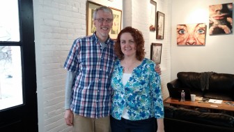 Tom and Ellen Flynn are the owners of The Art Establishment, which opened in a former textile mill in Fountain Hill in 2015. The business provides both workspace and classes for amateur artists from throughout the area, as well as gallery space.