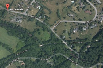 A map of the area of Old Mill Road where Lower Saucon Township Police say an unknown man committed a lewd act Feb. 19.