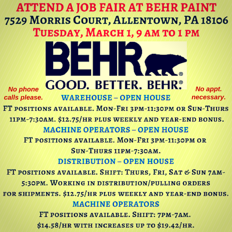 Behr Job Fair 3.1.16