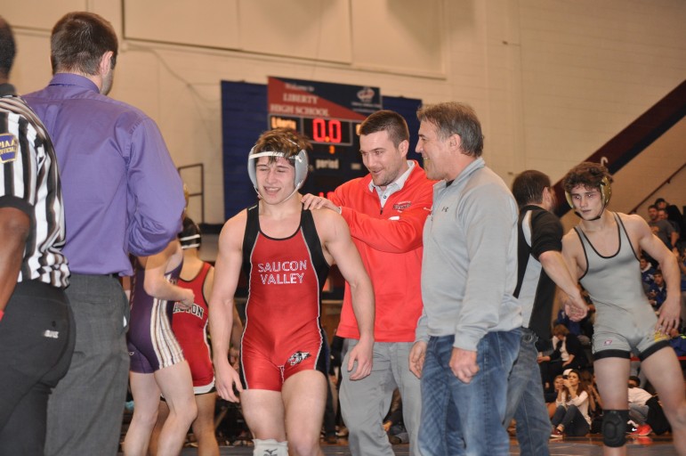 Saucon valley's Jonah Zych is the 126 pound District XI Champion