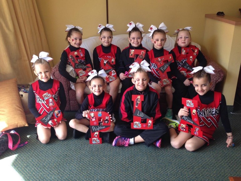 The Mighty Minis are a Saucon Valley youth cheerleading team