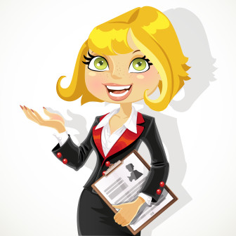 Lady smiling Blonde Business Women