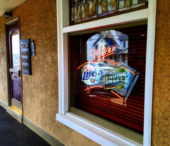 The front porch of Matey's Crossroads Hotel