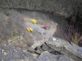 The Lehigh River in Lehigh Gorge State Park in Carbon County (public domain photo)