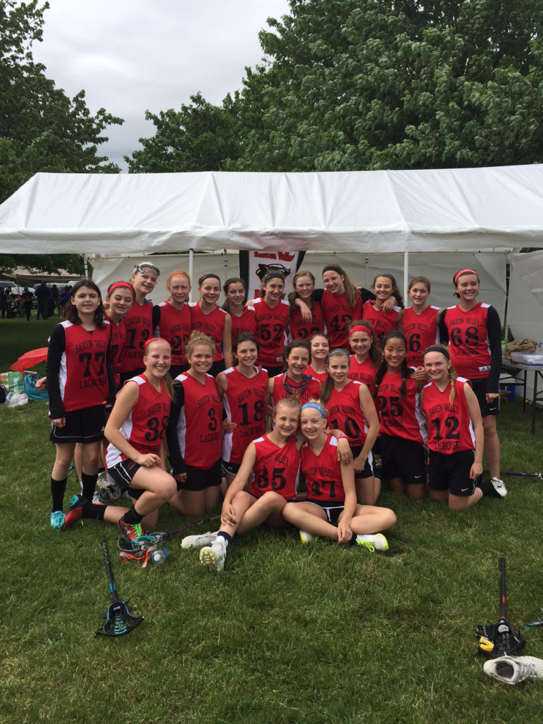 The Saucon Valley Youth Lacrosse Club's 7th and 8th grade girls team
