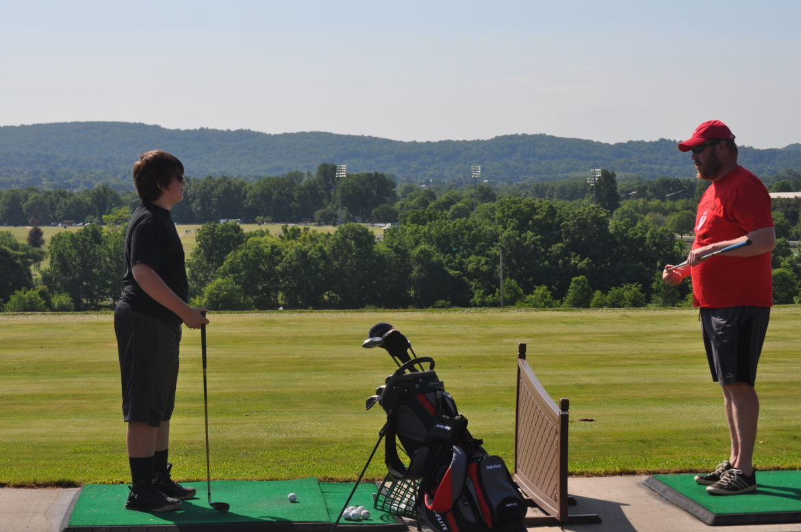 The Saucon Valley golf team gets some preseason work at the Lehigh University Mulvihill Golf Complex.