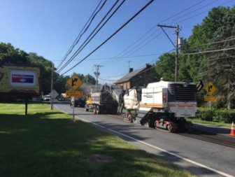 Road milling on Rt. 412 in Lower Saucon Township, near Polk Valley Road (contributed photo)