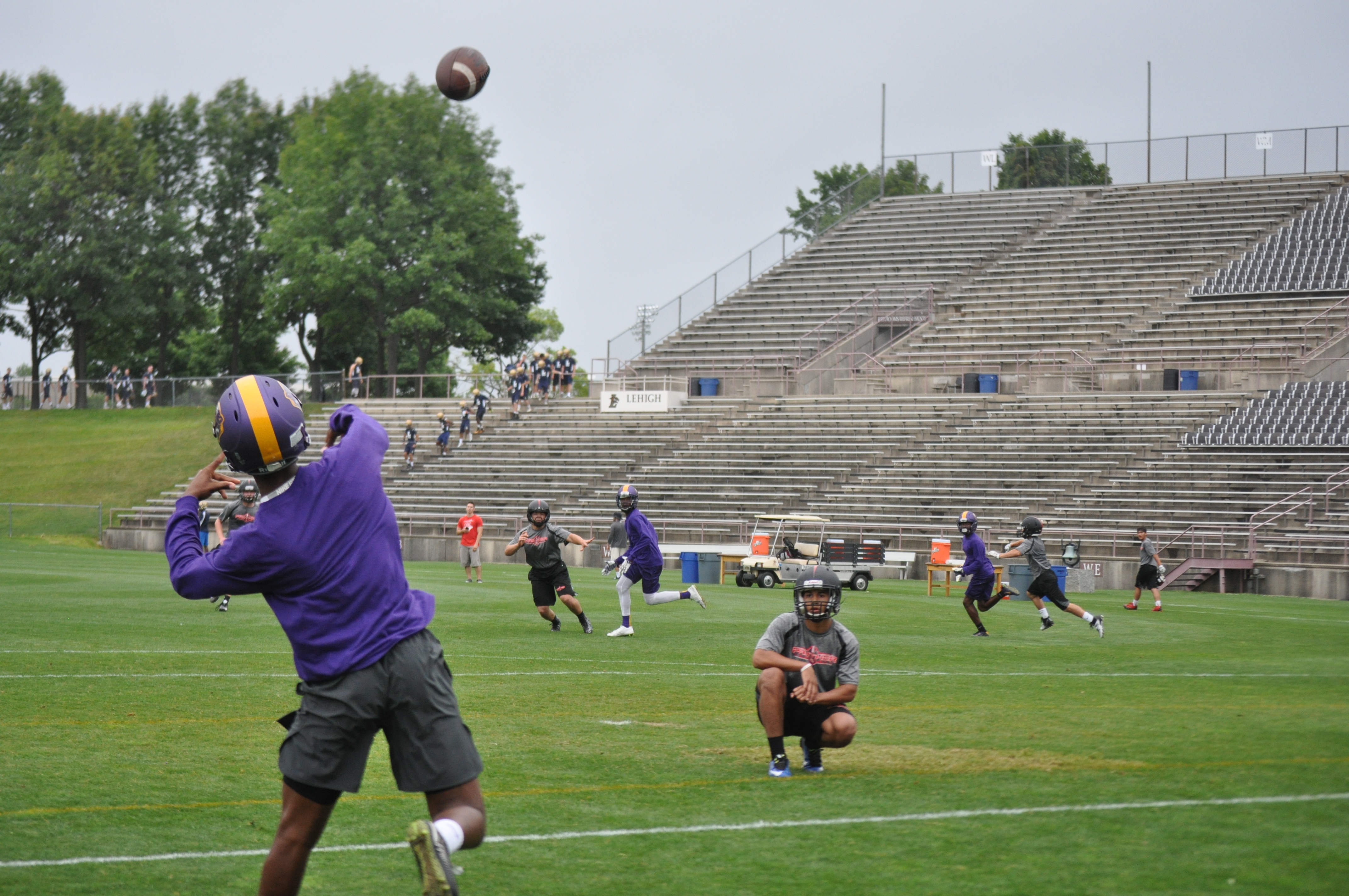 New Saucon defensive coordinator Chuck Muller had his Panthers flying to the ball. 