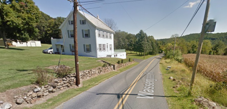 The area of 2247 Wassergass Road, Lower Saucon Township, where the accident reportedly occurred.