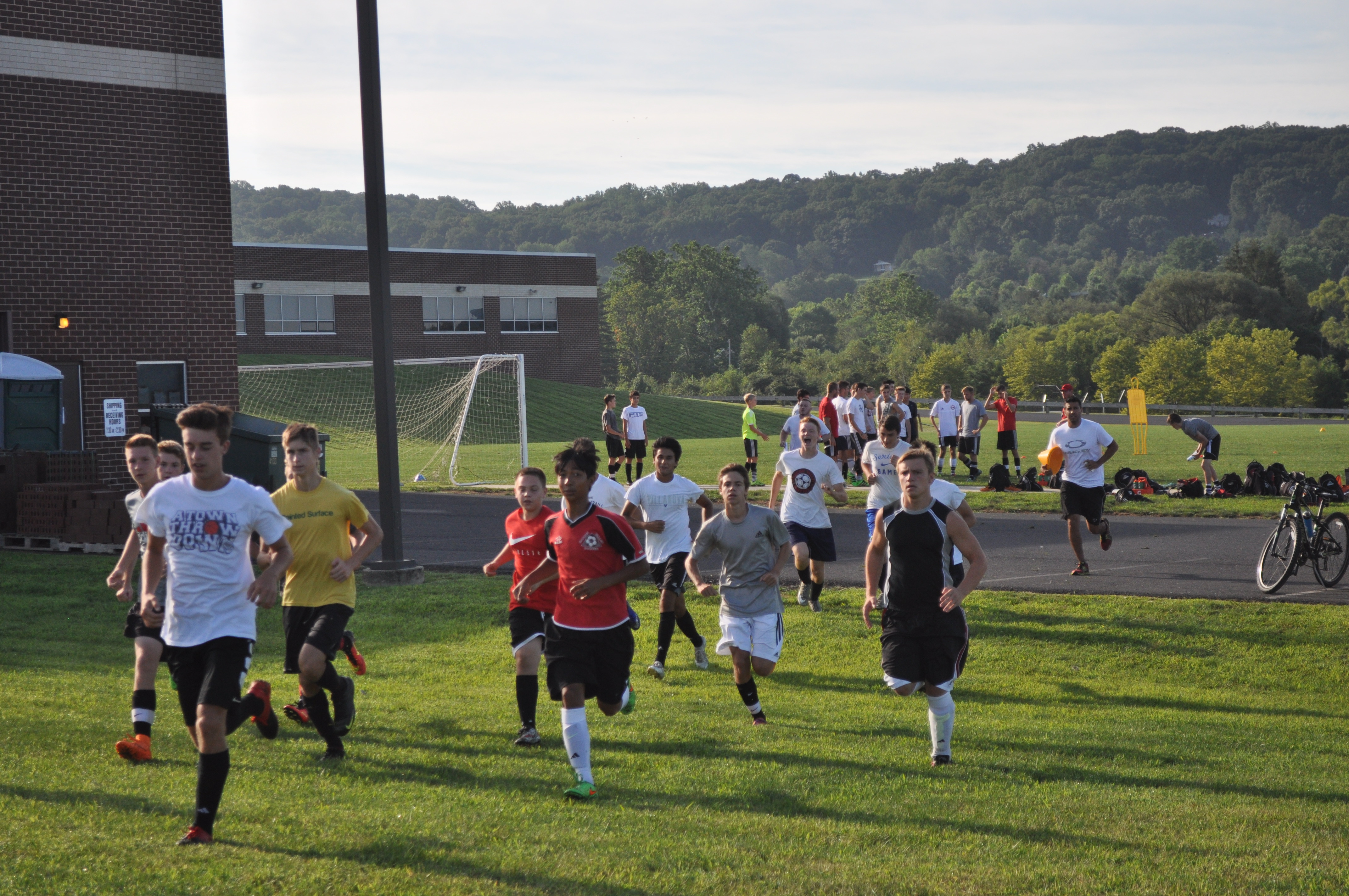 Mel Moyer's Boys soccer team on the move.