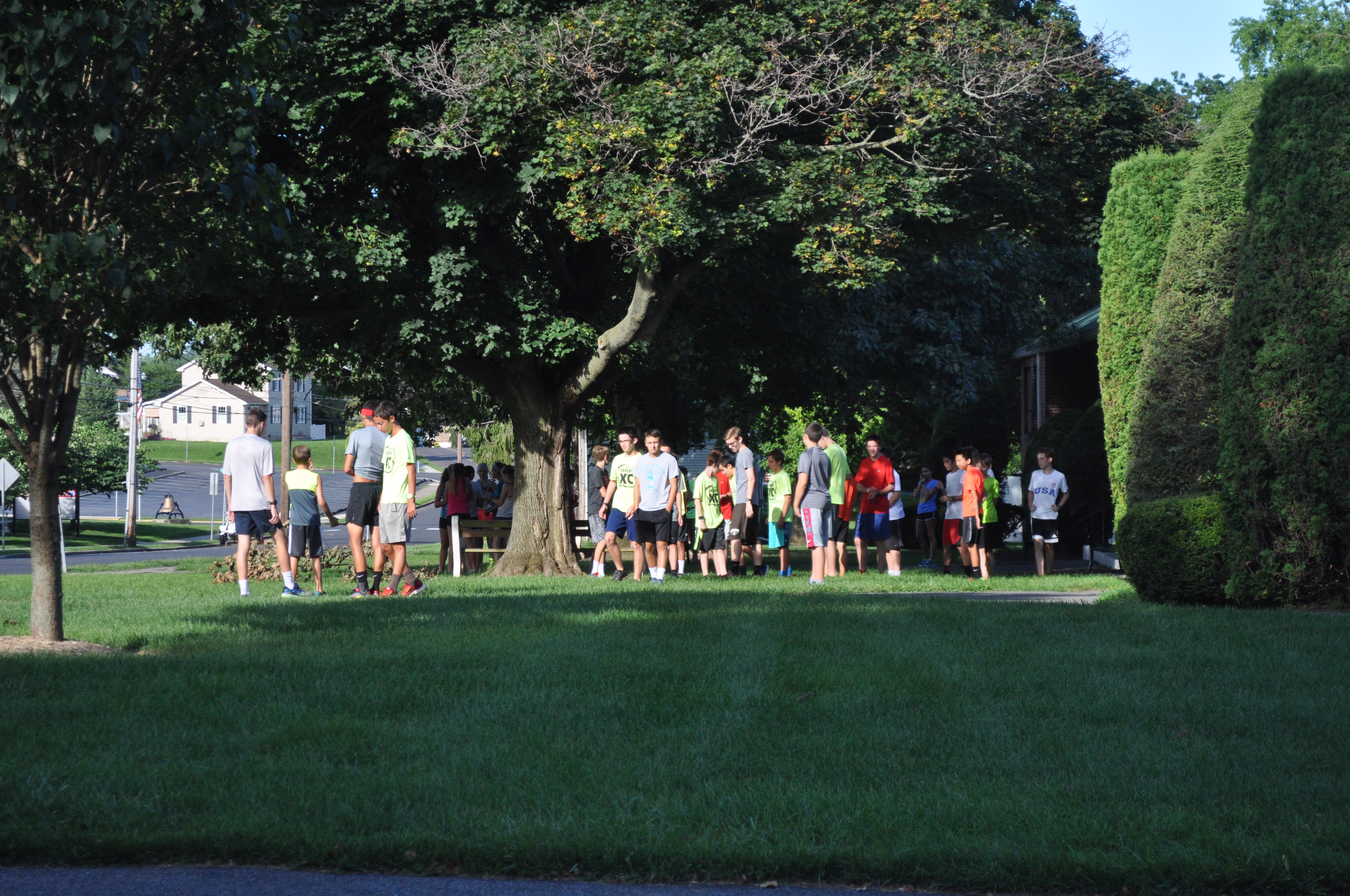 Coach K's Cross Country runners getting ready to hit the road for a few miles.