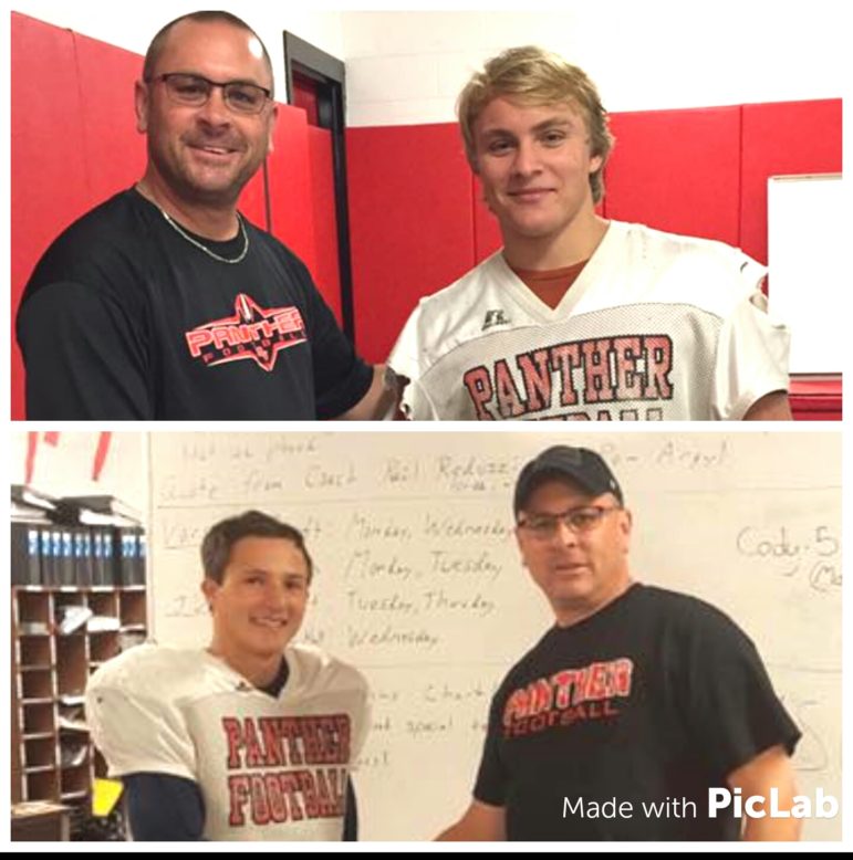 Kerry Kemmerer presents his weekly Krunch award to Nate Kehs (above) and Steven Rose (below).