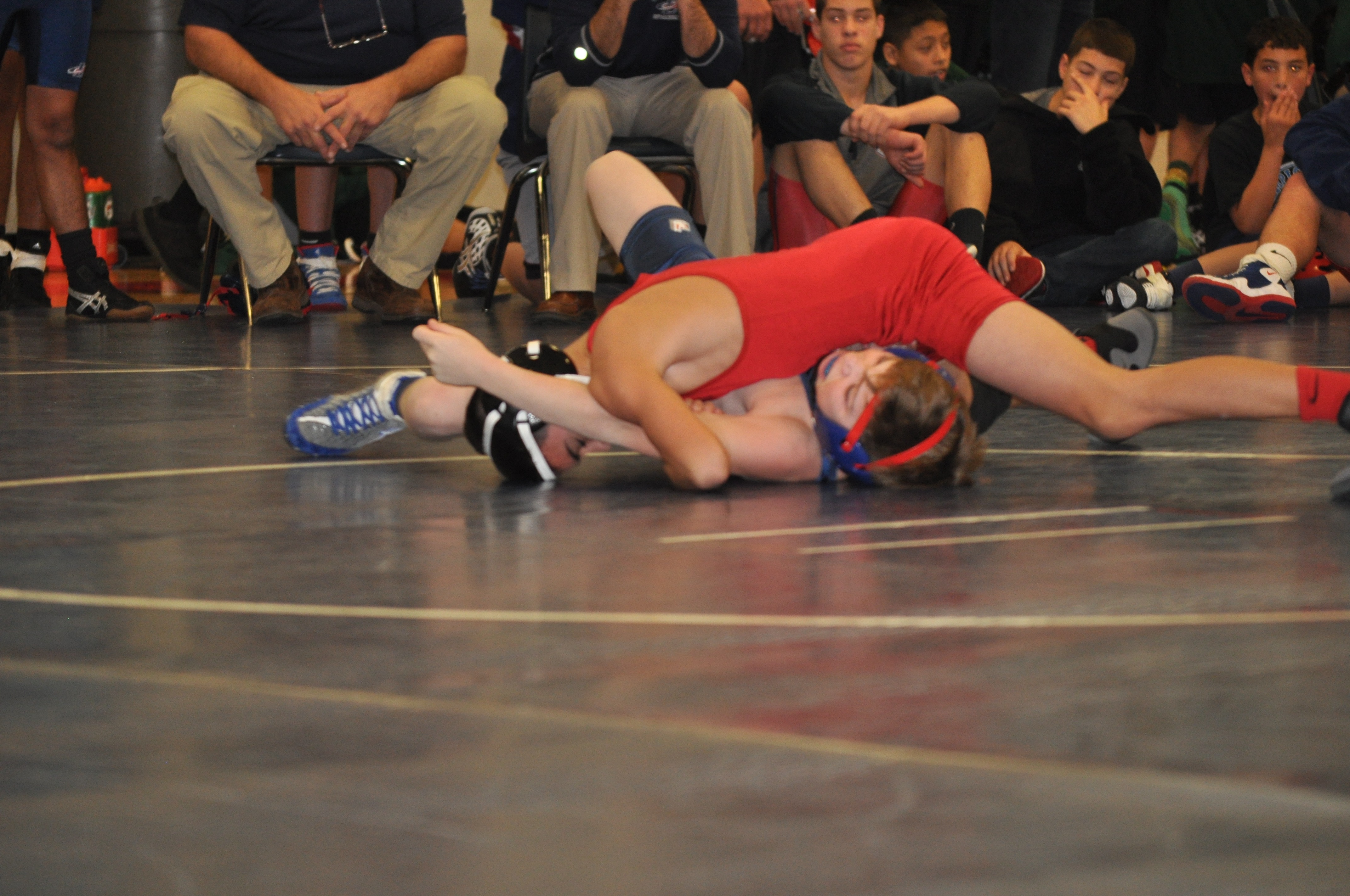 Cael Markle following the Panther way of wrestling.