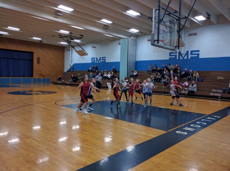 the 5/6 Rec Girls Leopards team taking on a Southern Lehigh Team on Sunday in Salisbury.