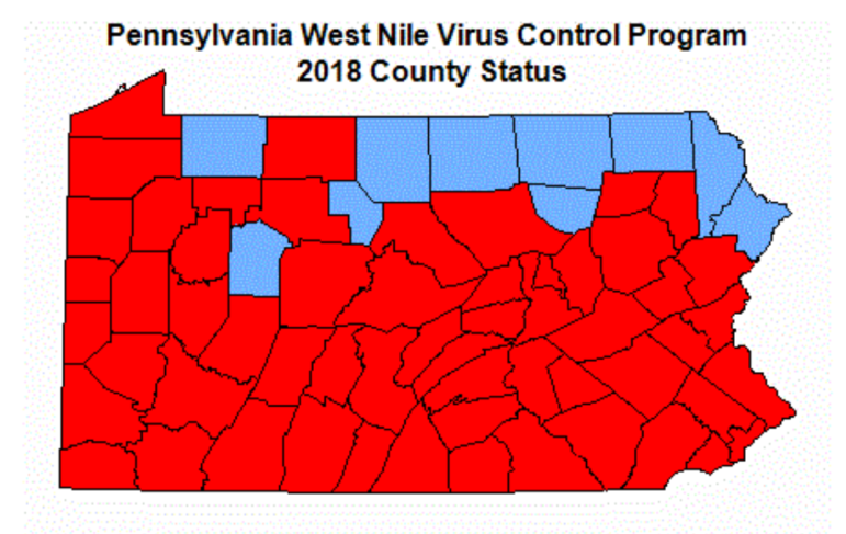 West Nile Virus map