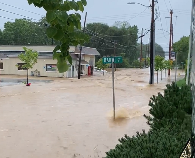 Flooding Hellertown Isaias