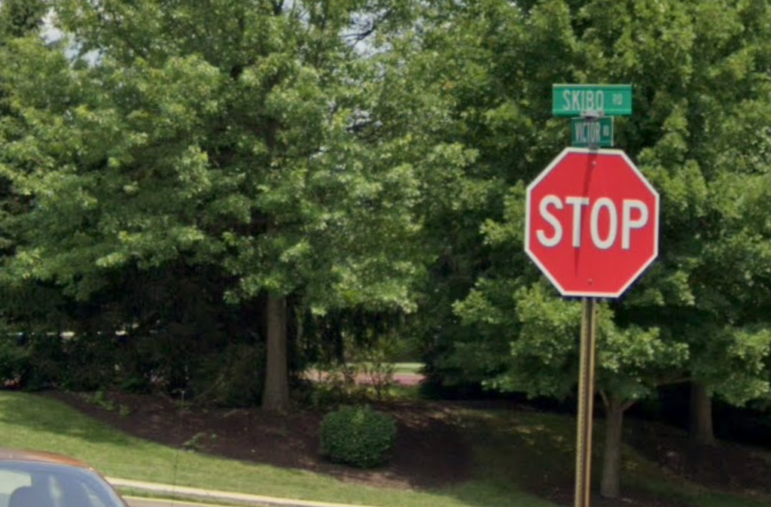 Skibo Road sign police lower saucon township