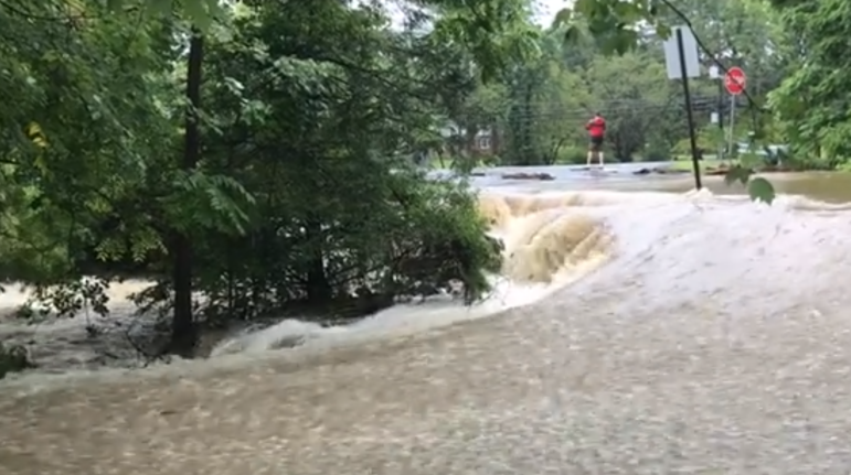 Video Screenshot Black River Flood Isaias Road