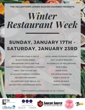 Hellertown Lower Saucon Winter Restaurant Week