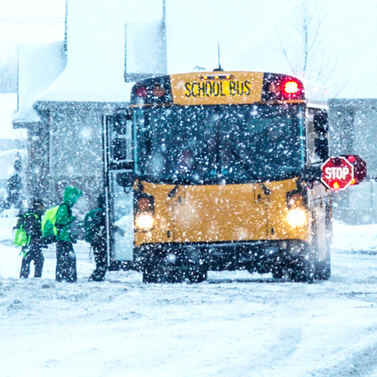 School Bus Snow